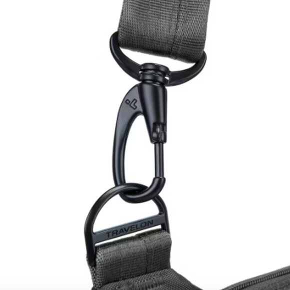 Travelon RFID Anti-Theft Small cross body 10"x9"x1.75", Charcoal 925583 - Picture 4 of 5